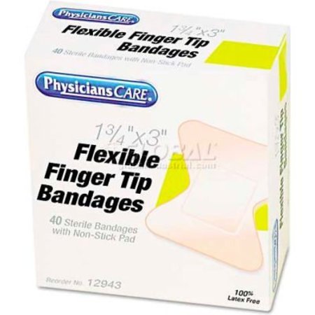 ACME UNITED PhysiciansCare 12943 First Aid Fingertip Bandages, Box of 40 12943